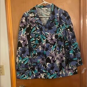 NWT Floral Women's Jacket - Black, Blue, Purple